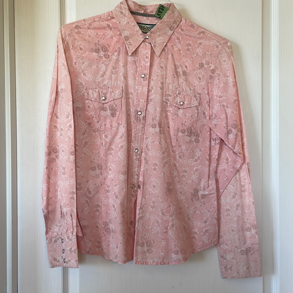 Shyanne western shirt women’s M pastel pink